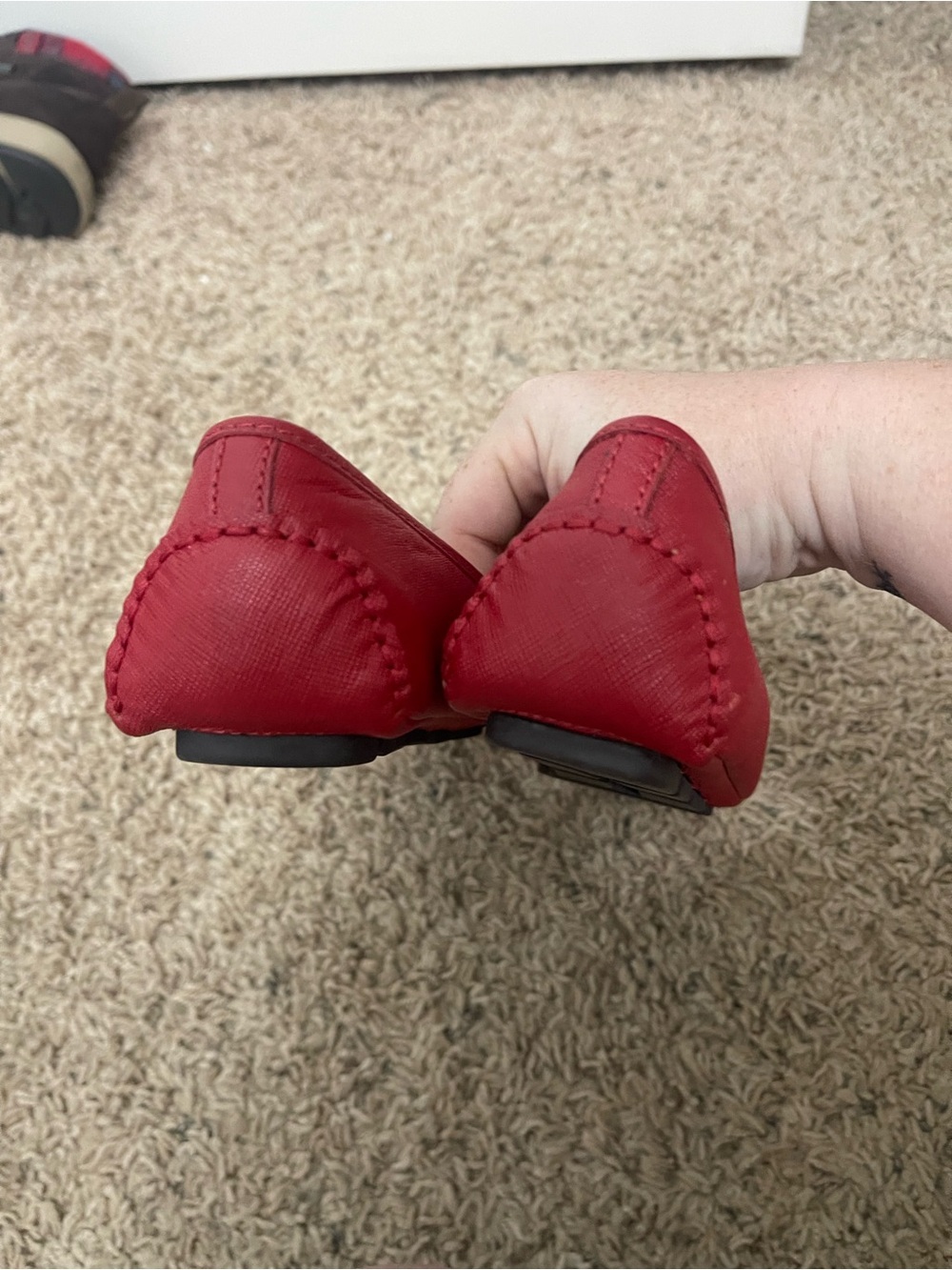 Michael Kors Fulton Red Flats- 7 - Picture 3 of 5